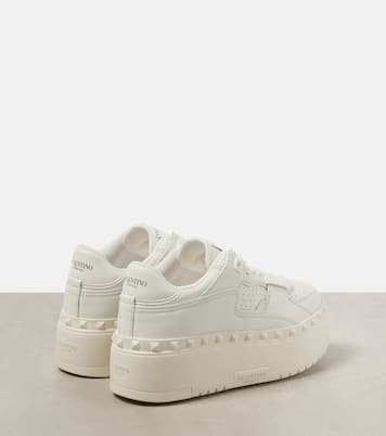 Freedots XL leather platform sneakers | Valentino Garavani
