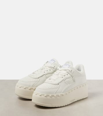 Freedots XL leather platform sneakers | Valentino Garavani