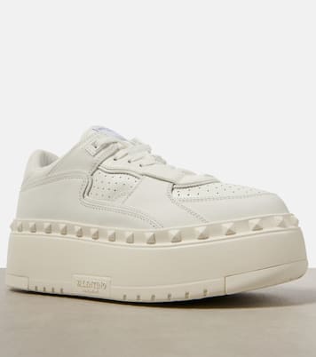 Freedots XL leather platform sneakers | Valentino Garavani