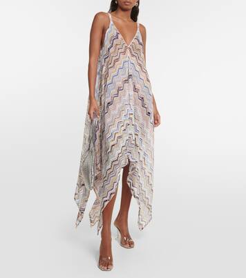 Zig Zag lamé beach dress | Missoni Mare
