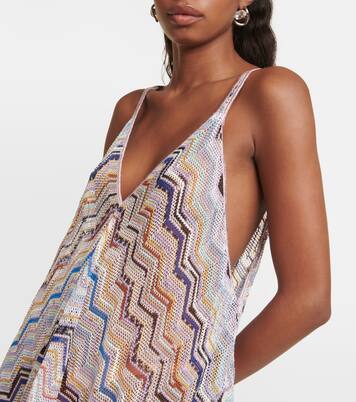 Zig Zag lamé beach dress | Missoni Mare