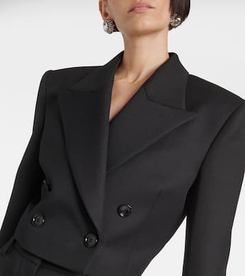 Double-breasted cropped wool blazer | Magda Butrym