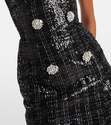 Robe longue en tweed à sequins | Balmain