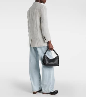Blazer oversized de mezcla de lino | Brunello Cucinelli