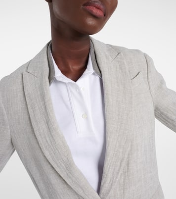 Blazer oversized de mezcla de lino | Brunello Cucinelli