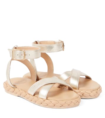 Sandali in pelle metallizzata | Chloé Kids