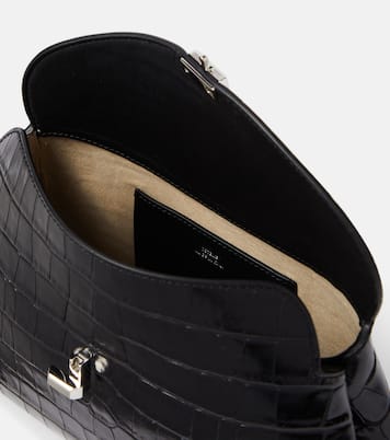 T-Lock croc-effect leather clutch | Toteme