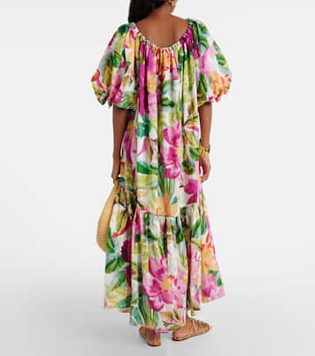 Maxikleid Painted Flowers aus einem Baumwollgemisch | Farm Rio