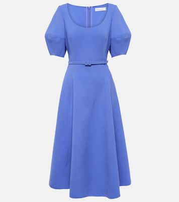 Robe midi en laine mélangée | Oscar de la Renta