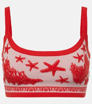 Top cropped in misto cotone | Versace