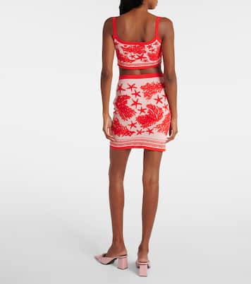 Top cropped in misto cotone | Versace