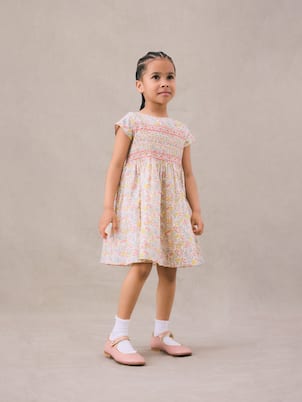 Abito Duchesse in cotone con stampa | Bonpoint