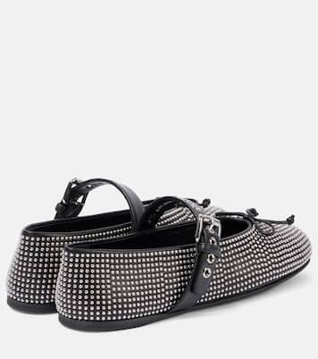 Verzierte Ballerinas aus Leder | Miu Miu
