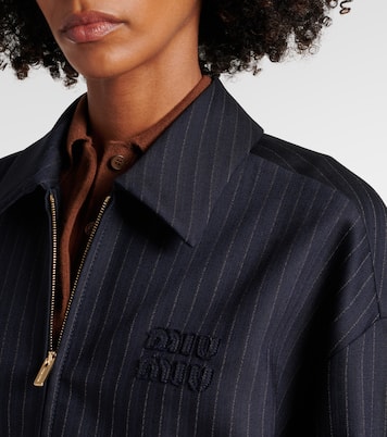 Logo wool jacket | Miu Miu