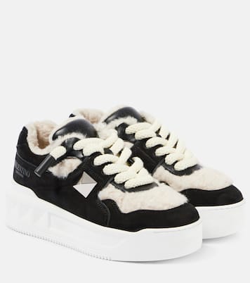 Baskets One Stud XL en cuir | Valentino Garavani