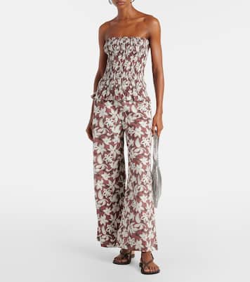 Top a fascia Lucie in cotone con stampa | Faithfull