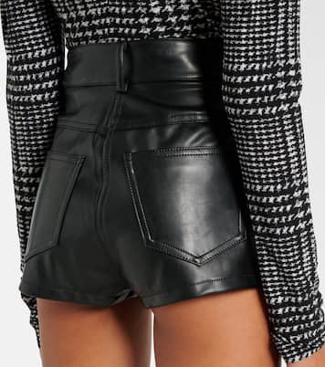 High-rise faux leather shorts | Norma Kamali
