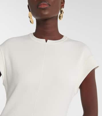 Vestido midi White Label Melanie de mezcla de algodón | Proenza Schouler