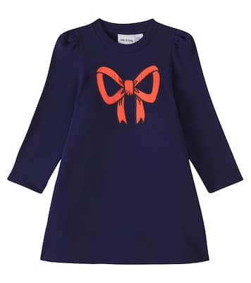 Abito chemisier in cotone con fiocco | Mini Rodini
