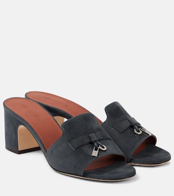 Pantoletten Summer Charms aus Veloursleder | Loro Piana