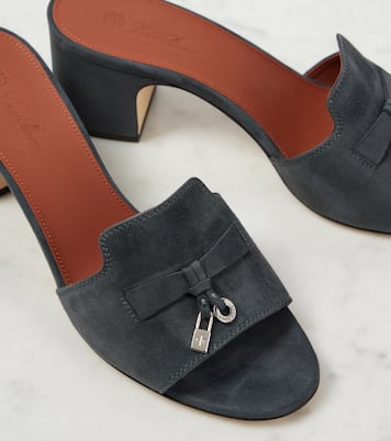 Pantoletten Summer Charms aus Veloursleder | Loro Piana