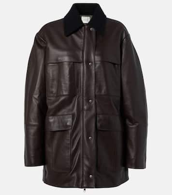 Lederjacke mit Wolle | Vince