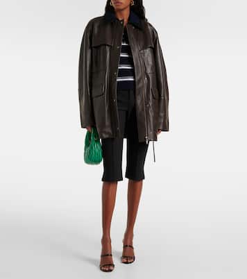 Lederjacke mit Wolle | Vince