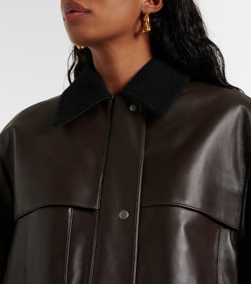 Lederjacke mit Wolle | Vince