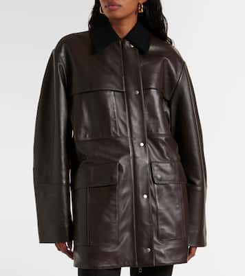 Lederjacke mit Wolle | Vince