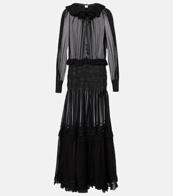 Abito lungo in seta | Saint Laurent