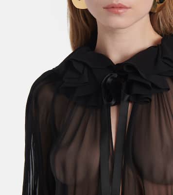 Abito lungo in seta | Saint Laurent