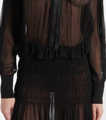 Abito lungo in seta | Saint Laurent
