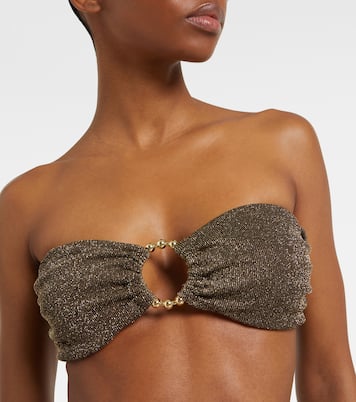 Top bikini a fascia Carlotta in lamé | Alexandra Miro
