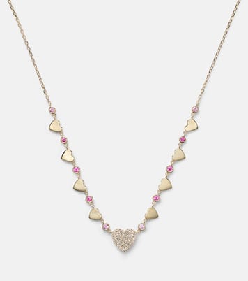 Collier en or 14 ct, diamants et saphirs | Roxanne First