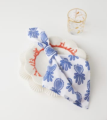 Large set of 6 printed linen napkins | La DoubleJ