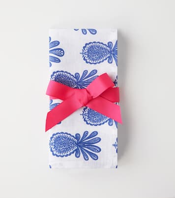 Large set of 6 printed linen napkins | La DoubleJ