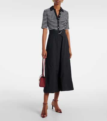 Abito midi Delise in misto cotone | Veronica Beard