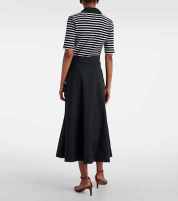 Abito midi Delise in misto cotone | Veronica Beard