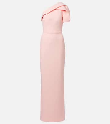 One-shoulder crêpe gown | Safiyaa