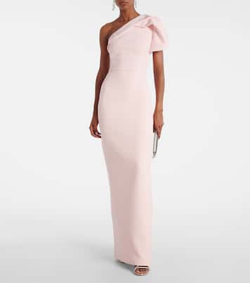 One-shoulder crêpe gown | Safiyaa