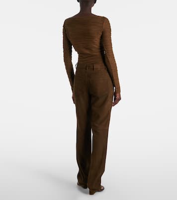 Maxine suede straight pants | Proenza Schouler
