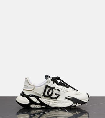 Day Faster DG suede-trimmed sneakers | Dolce&Gabbana