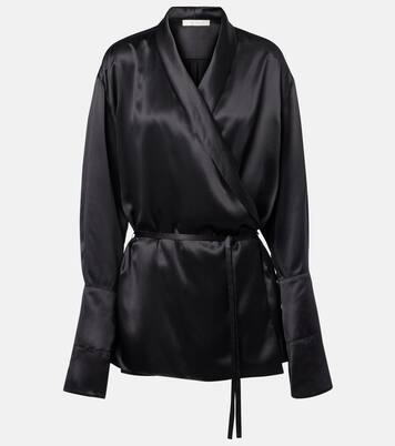 Wickeltop Eivie aus Seidensatin | The Row