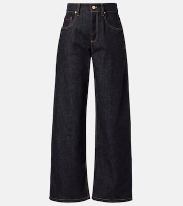 Jeans anchos de tiro medio | Brunello Cucinelli