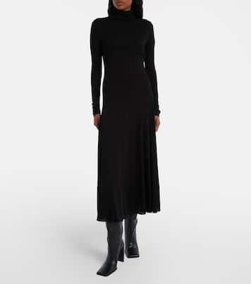 Turtleneck jersey maxi dress | Alaïa