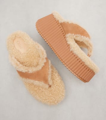 Plateausandalen Nama 80 aus Veloursleder | Chloé