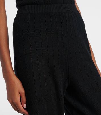 Alliage pointelle wool and cashmere wide-leg pants | Eres