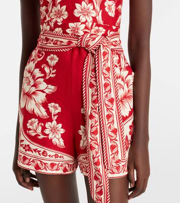 Combi-short Guanacaste Red en lin mélangé | Farm Rio