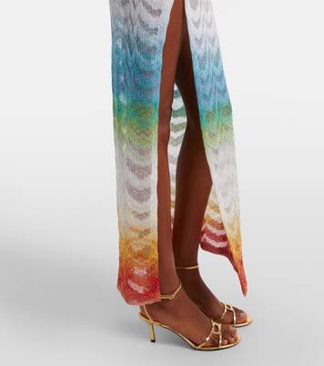 Maxikleid aus asymmetrischem Lamé | Missoni