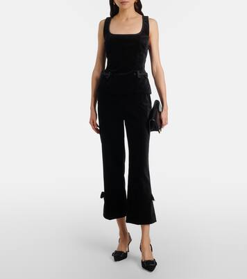 Quincy cotton velvet cropped pants | Posse